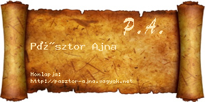 Pásztor Ajna névjegykártya